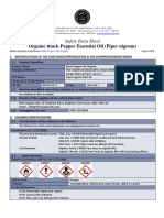 Organic Black Pepper Essential Oil (Piper Nigrum) : Safety Data Sheet
