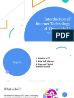 Intorduction of Internet Technology of Things (Iot) : Jamel D. Pandiin - Aclc Olc