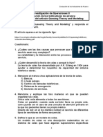 Indicadores de Alcance - Cuestionario Del Artículo de Teoría de Colas Aplicado A Hospitales