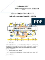 Lean Manufacturing y Produccion Tradicional