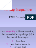 Solving Inequalities: PAES Preparation