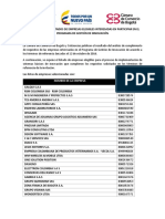 Publicacion de Resultados Primera Convocatoria