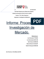 Proceso de Investigacion de Mercado