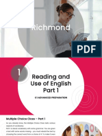 Richmond Reading and Use of English Part 1 C1 ADVANCED