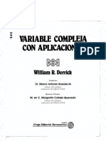 Variable Compleja Con Aplicaciones-William R. Derrick
