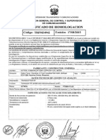 TRFM34942 - Cert. Honologacion PT580H PLUS