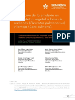 Evaluacion de La Emulsion en Una Proteina Vegetal A Base de Orellana (Pleurotus Pulmonarius) y Lenteja (Lens Culinaris)