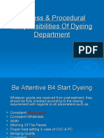 Process & Procedural Responsibilities of Dyeing Department