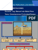 Cimentaciones profundas: Pilotes y sus tipos