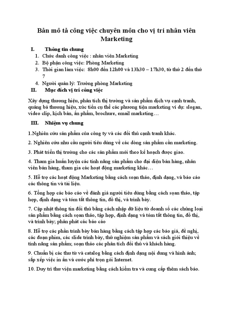 CHỨC DANH TRƯỞNG PHÒNG MARKETING TRONG MÔI TRƯỜNG LÀM VIỆC QUỐC TẾ