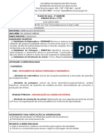 Plano de aula 3o bimestre com foco em matemática, português e organização