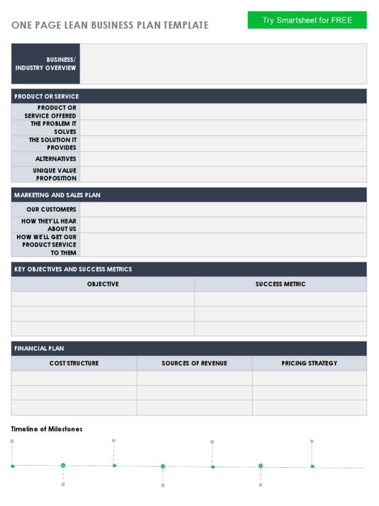 IC One Page Lean Business Plan 10920 PDF | PDF