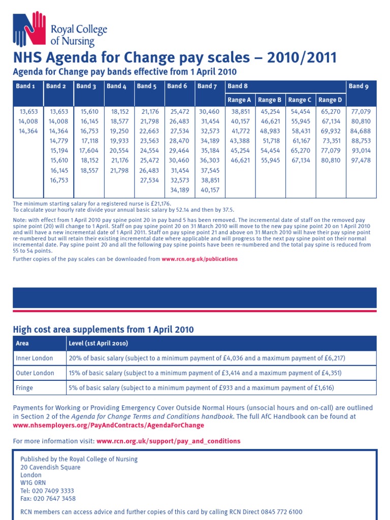 NHS Agenda for Change Pay Scales 2010 | PDF | Health Care | Government