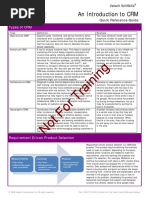 Not For Training: An Introduction To CRM