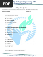 Department of Electrical Engineering - 09: Multiple Choice Questions