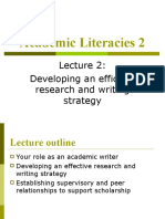 Academic Literacies 2: Developing An Efficient Research and Writing Strategy