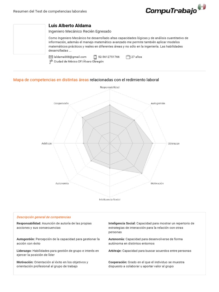 Resultados del Test de Competencias Laborales | PDF | Inteligencia ...