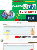Solucionario Química 1ra PC Cepreuni 2022-1