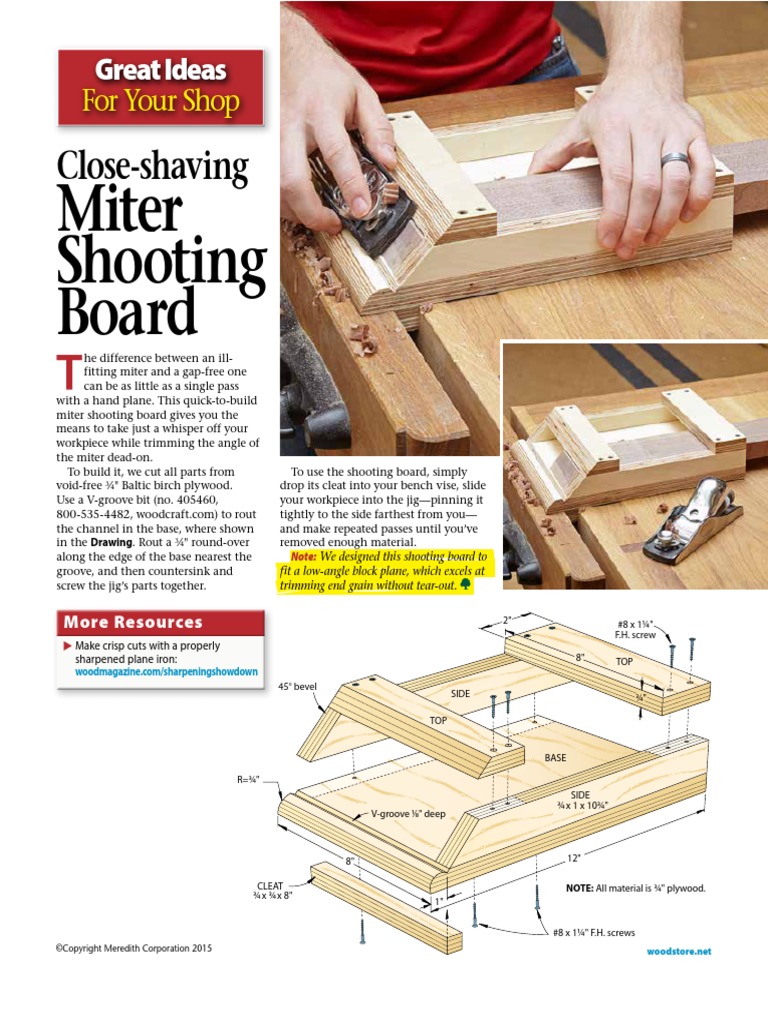 Miter Shooting Board PDF Secondary Sector Of The Economy