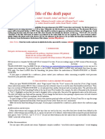 IEEE Format English - Draft Paper One Column