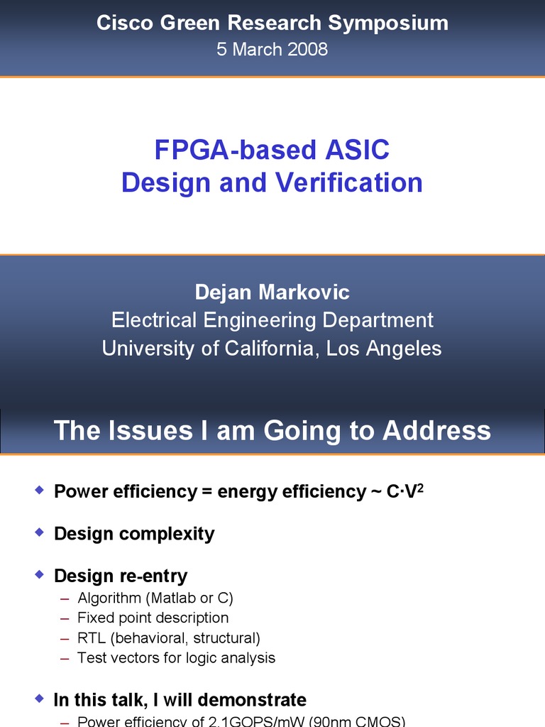 FPGA-Based ASIC Design Insights | PDF | Field Programmable Gate Array ...