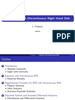 Equations With Discontinuous Right Hand Side: L. Fridman