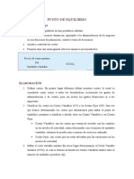 Características y Elaboración Del Punto de Equilibrio