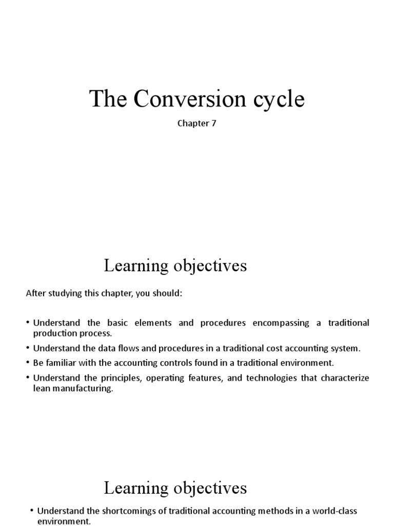8 - The Conversion Cycle Wfa | PDF | Enterprise Resource Planning ...