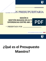 4 Clase 4 Presupuesto Maestro Gestión Presupuestaria