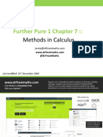 Further Pure 1 Chapter 7::: Methods in Calculus