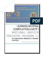 Learning Material Compilation in NSTP 1: National Service Training Program 1