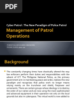 Management of Patrol Operations