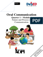 Oral Communication Module 1 Nature and Process of Communication Final