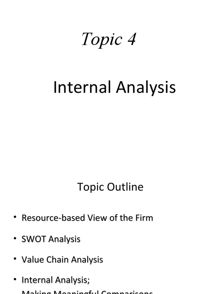 Internal Analysis & Resource-Based View | PDF | Strategic Management ...
