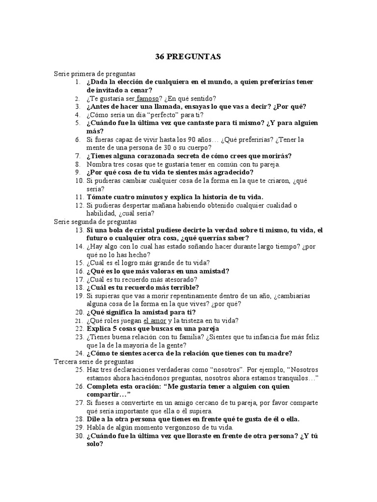 36 Preguntas | PDF