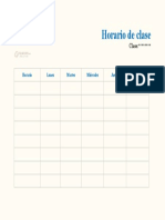 Plantilla Horario Clases para Rellenar