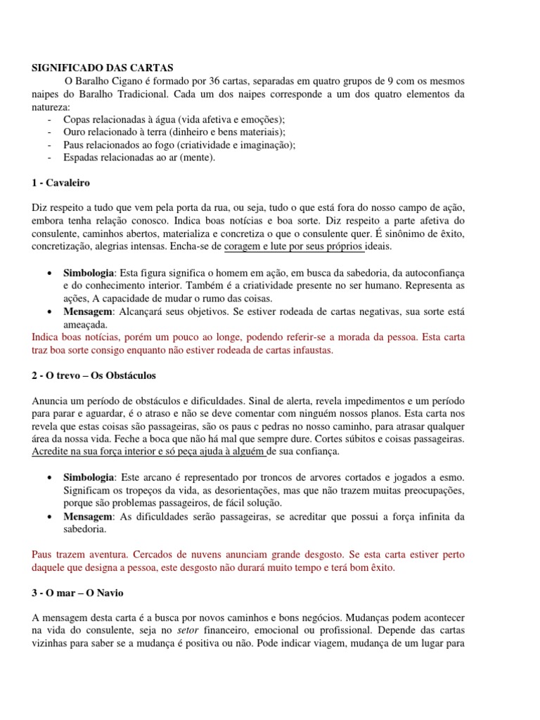 Tarot Cigano da Sorte Financeira - Baralho Cigano Grátis.