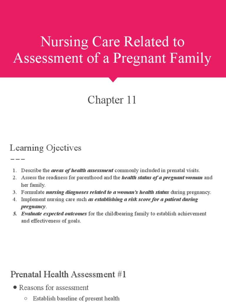 Nursing Care Related To Assessment of A Pregnant Family | Download Free ...