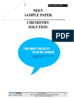 Neet Sample Paper Chemistry Solution: India