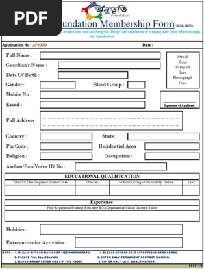 MEMBERSHIP FORM