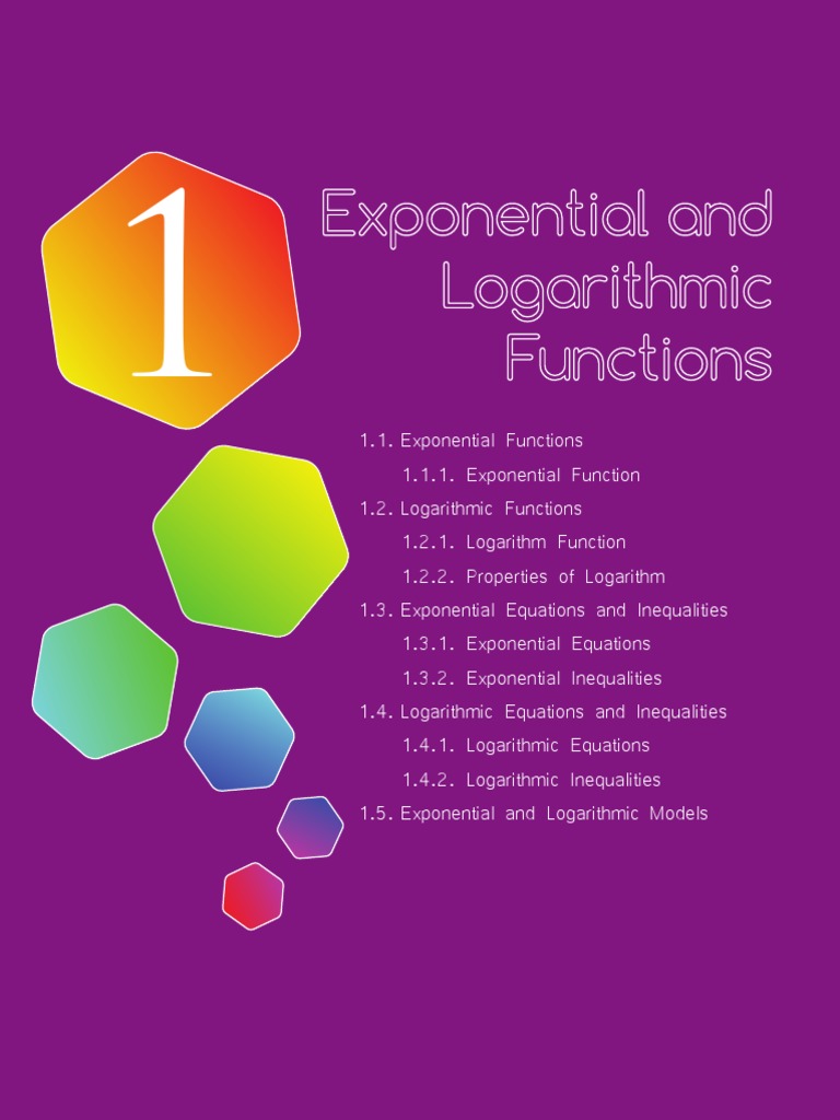 Exponential and Logarithmic Functions PDF Logarithm Function