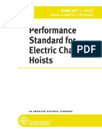 Performance Standard For Electric Chain Hoists: ASME HST-1-2012
