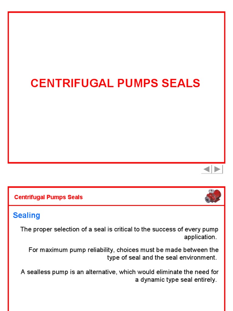Centrifugal Pump Seal Selection Guide | PDF | Pump | Gases
