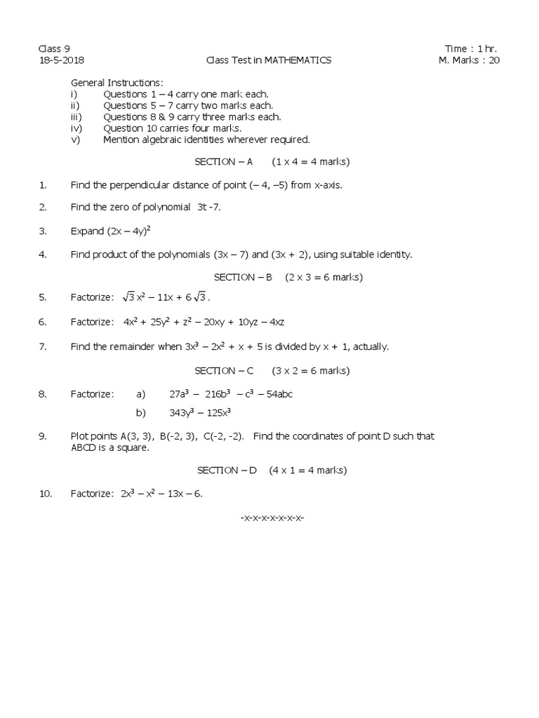 9 Mathematics | PDF