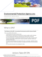 Environmental Protection Agency (EPA) (Timeline and Role in Society)