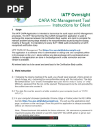 CARA NC Management Tool Instructions For Client: IATF Oversight