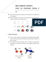 General Chemistry: Chapter Ii I. Chemical Formulas and Nomenclature (Naming of Compounds)