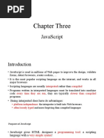 Chapter Three: Javascript