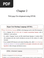 Web Page Development Using HTML