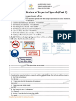 Lesson 11 - Review of Reported Speech (Part 2) : A. Reported Orders, Requests and Advice